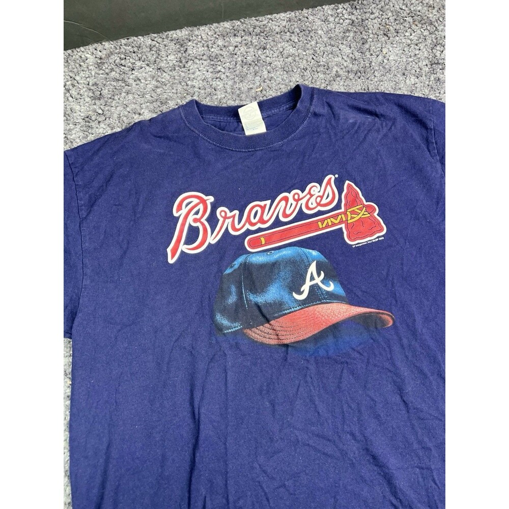 Vintage Atlanta Braves 2003 MLB Big Logo With Hat Cap XL